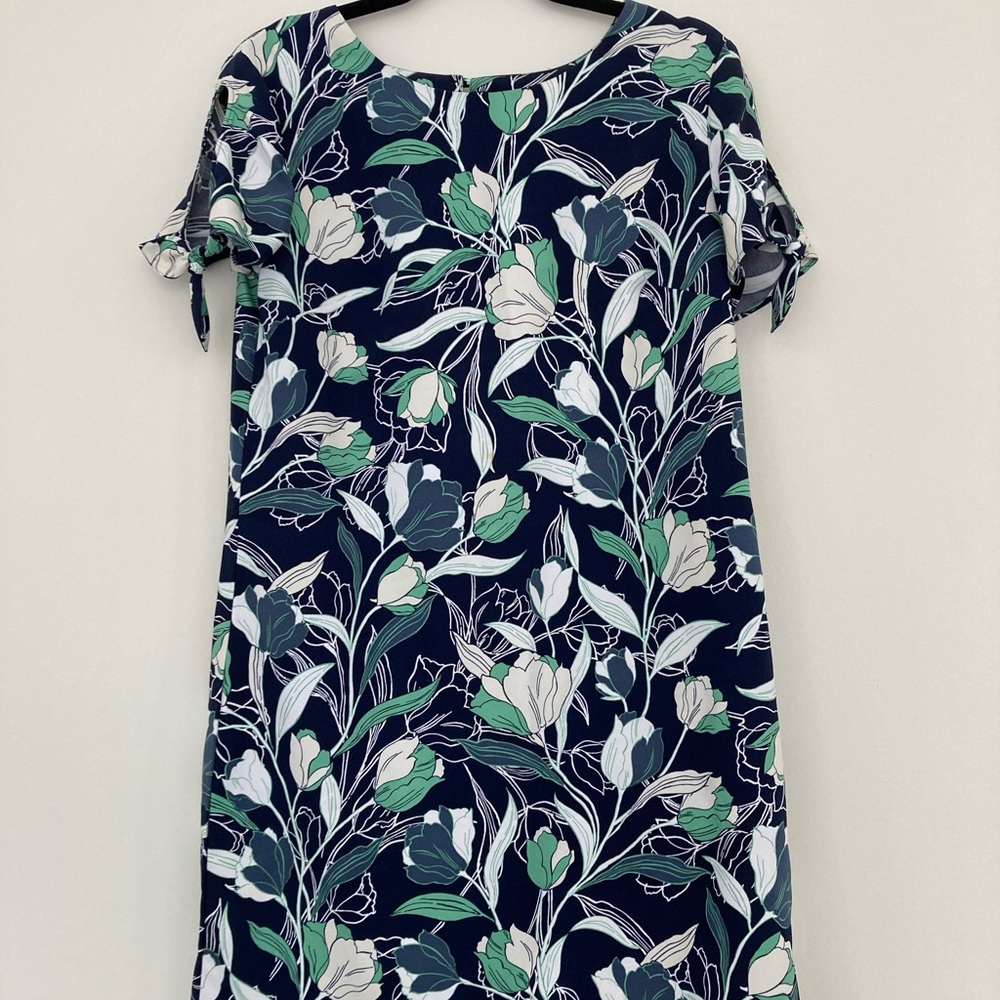 Banana Republic Blue Green Floral Dress
